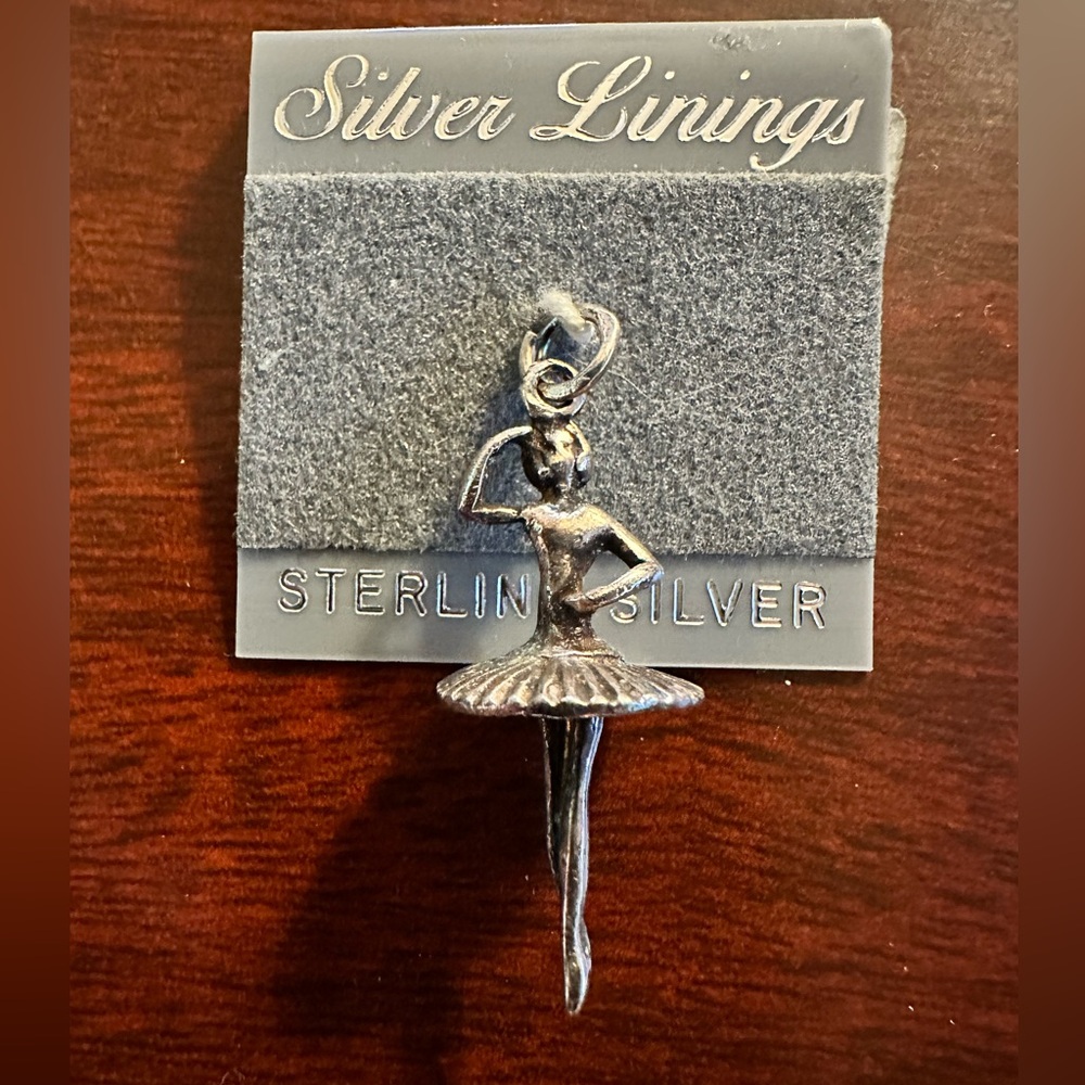 Sterling Silver Ballerina Charm or Pendant